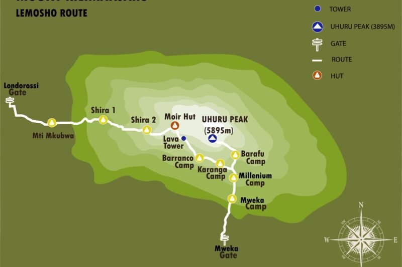 8 DAYS 7 NIGHTS KILIMANJARO TREKKING LEMOSHO ROUTE