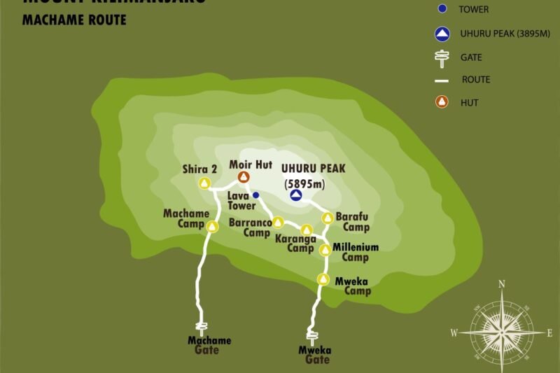 7 DAYS 6 NIGHTS KILIMANJARO TREKKING MACHAME ROUTE
