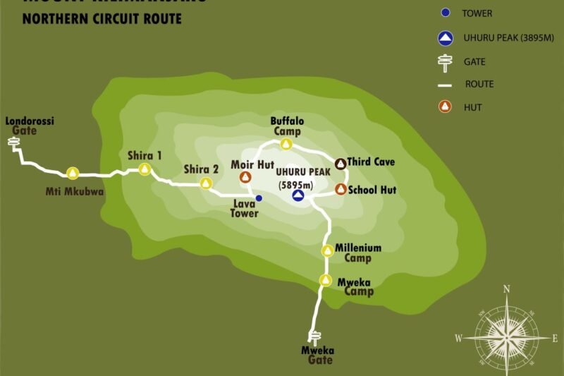 10 DAYS 9 NIGHTS KILIMANJARO TREKKING NORTHERN CIRCUIT ROUTE